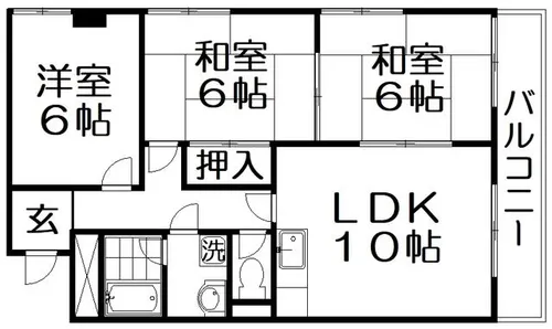 グリーンアイル【3階】の間取り