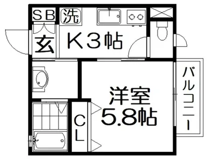 シャーメゾン松屋町【1階】の間取り