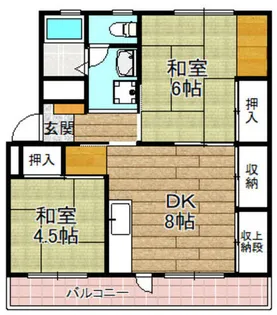 水無瀬青葉ハイツ12号棟【309号室】の間取り