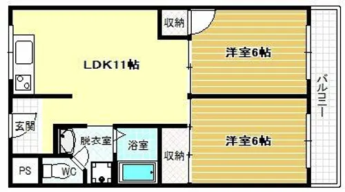 滝谷ユタカハイツ【1階】の間取り