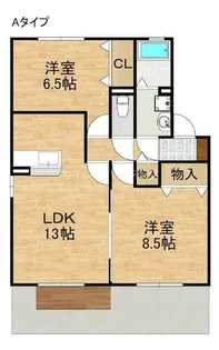 サニーサイドIZUMI A棟【1階】の間取り