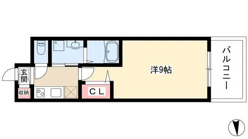 パルティール浅間町【5階】の間取り