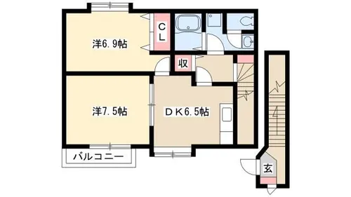 ドムスF【2階】の間取り