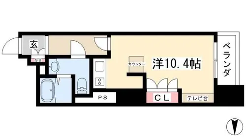 ドゥーエ大須【9階】の間取り