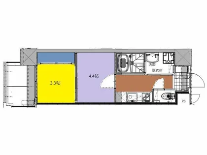 ギャラン片野NEO【6階】の間取り