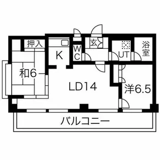 錦ハーモニービル【1101号室】の間取り