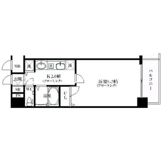 ライジングコート岸里玉出駅前【8階】の間取り