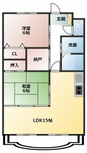 フィオーレ大山Ⅱ【302号室】の間取り