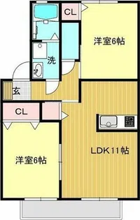 サンライフ旭【A-101号室】の間取り