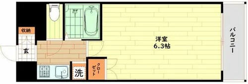 大阪府大阪市浪速区桜川2丁目【マンション】の間取り