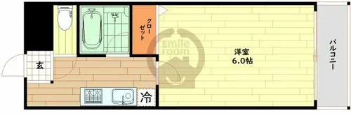 大阪府大阪市浪速区戎本町1丁目【マンション】の間取り