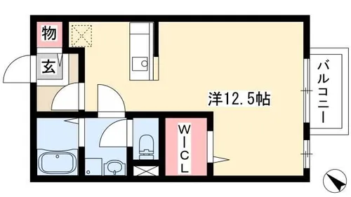 リビングタウン西枇杷島【B205号室】の間取り