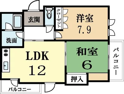 ハウスローゼンガーデン【2階】の間取り