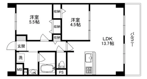 アルカコーバ【306号室】の間取り