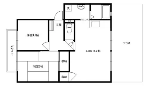 サンコーポ野田II【102号室】の間取り