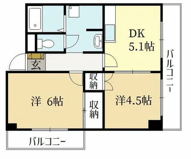 サニークレスト【101号室】の間取り