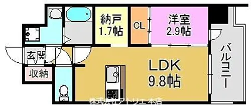 ESTONE HIGASHIOSAKAⅡ【12階】の間取り