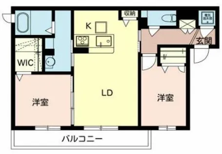 コートリヴェールⅠ【201号室】の間取り