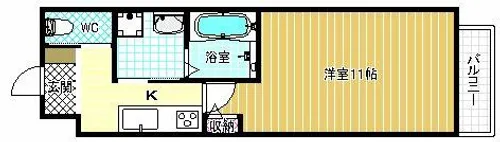 エヌエムスワサントドゥーズノース【1階】の間取り