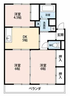 バロン幸定野【3階】の間取り