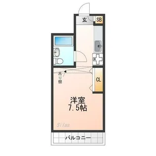 ヤングヴィレッジ嵯峨【4階】の間取り