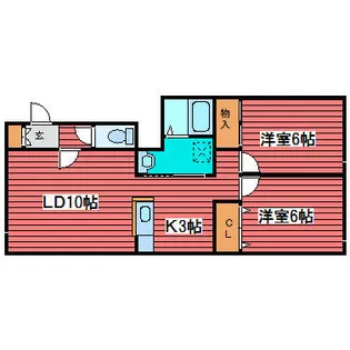 メゾンフローラ【1階】の間取り