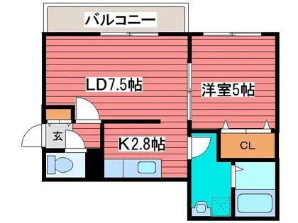 ノースタウン月寒【4階】の間取り