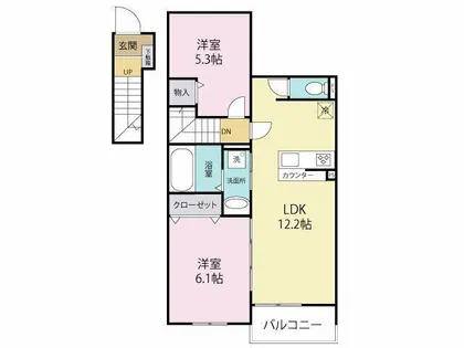 エルグランドパティオ 壱番館【2階】の間取り