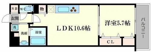 サンセール海老江【11階】の間取り