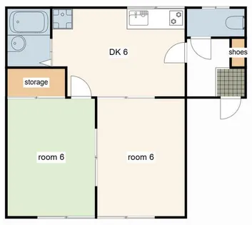 アーバンコート竜野B棟【202号室】の間取り