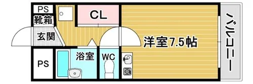 ベル蛍池【2階】の間取り