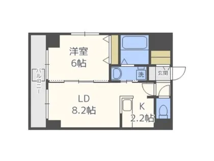 メトロ月寒中央【9階】の間取り