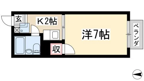 コーポラスヒロ【105号室】の間取り