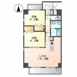 リンパクマンション【8階】の間取り