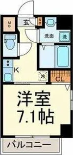 プランドール名駅【7階】の間取り