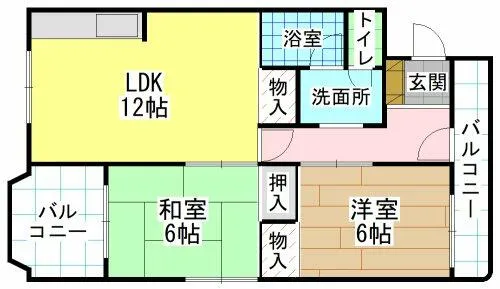 フェールブリエ片野【4階】の間取り