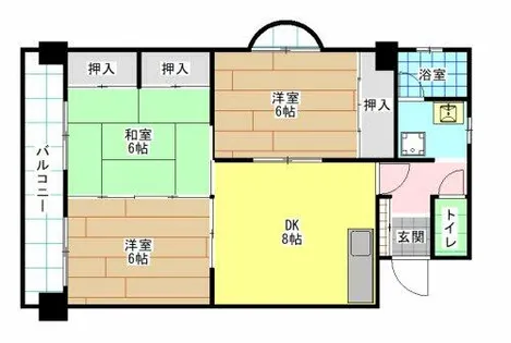 角田ビル片野新町【3階】の間取り