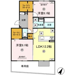 D-ROOM中井【1階】の間取り