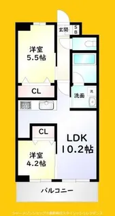 コンダクトレジデンスJONO【9階】の間取り