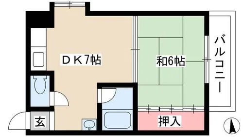 セジュール清洲【101号室】の間取り
