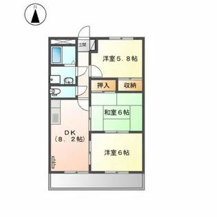 グランディール羽根【2階】の間取り