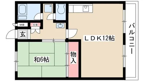 マンションフリーベル【412号室】の間取り