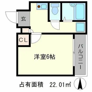 ラトゥール牧眞I【1階】の間取り