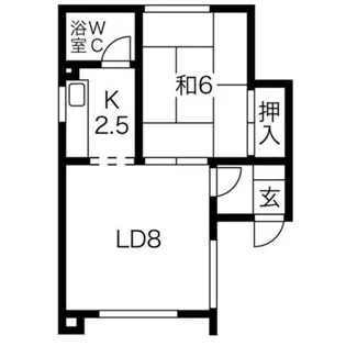 コーポ鈴木【1階】の間取り