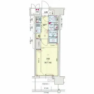 プレサンス大須観音【14階】の間取り