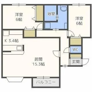 モデュロール屯田【103号室】の間取り