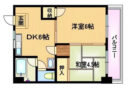 大阪府大阪市都島区都島南通1丁目【マンション】の間取り
