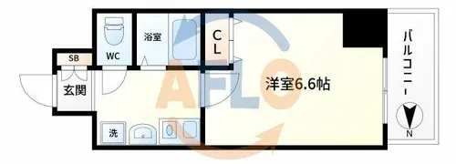 エスリード福島駅前【6階】の間取り
