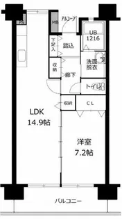クラシオン木町22棟【3階】の間取り