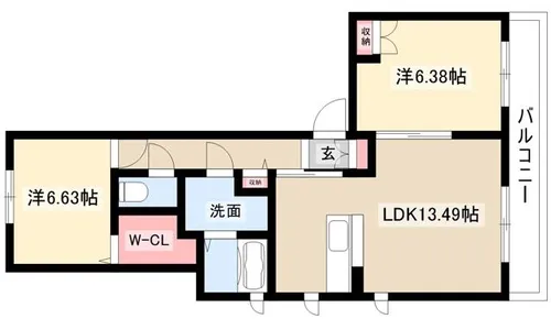 LA LUCE【103号室】の間取り